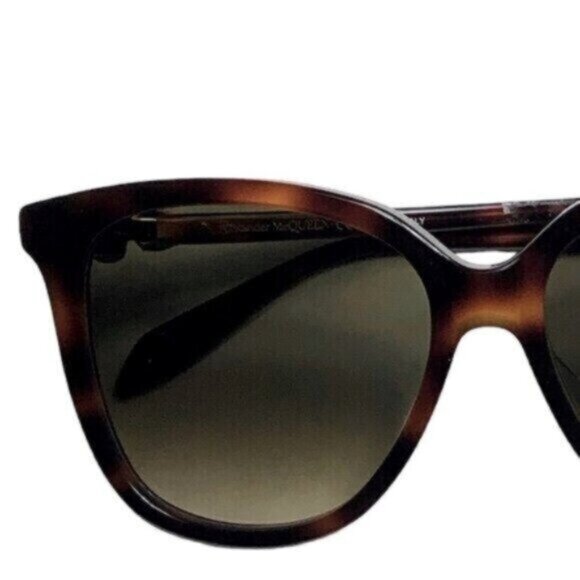 NWT Alexander McQueen Classic Tortoise Shell Square Modern Chic Sunglasses - Picture 5 of 12